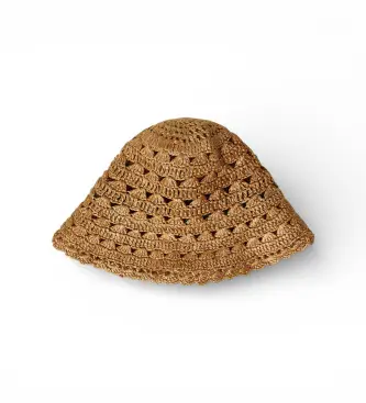 per donna 261TO5420 Cappello marrone all'uncinetto (OSFA), Casual, Viscosa