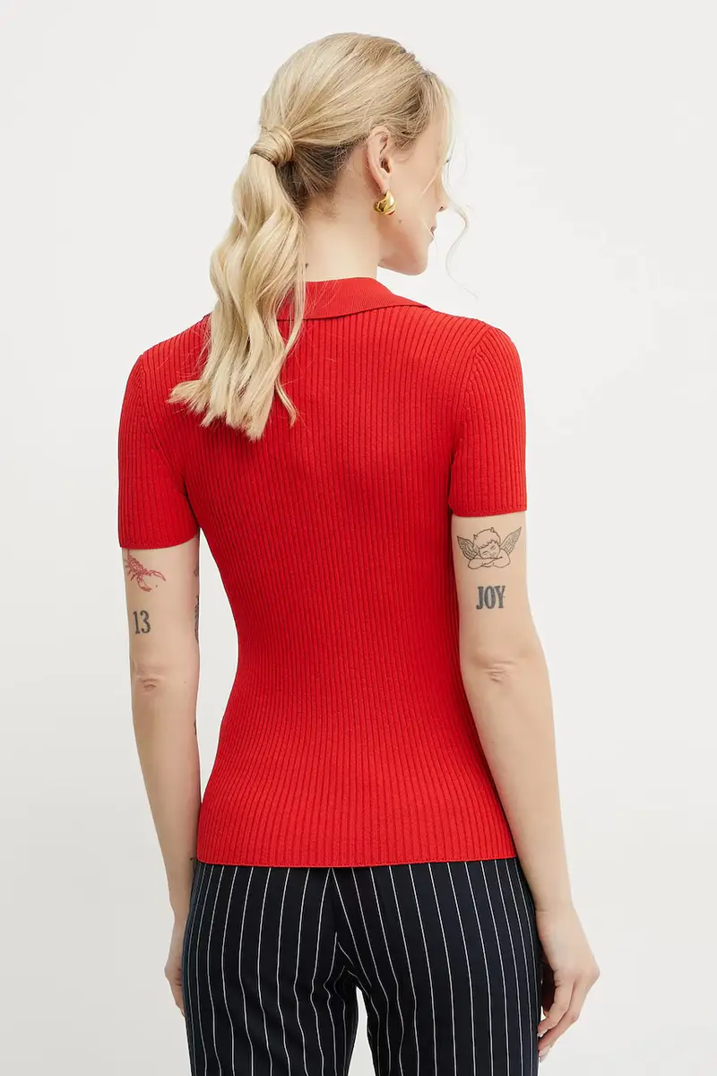 Twinset Polo Donna Rosso 3158416 miniatura 3