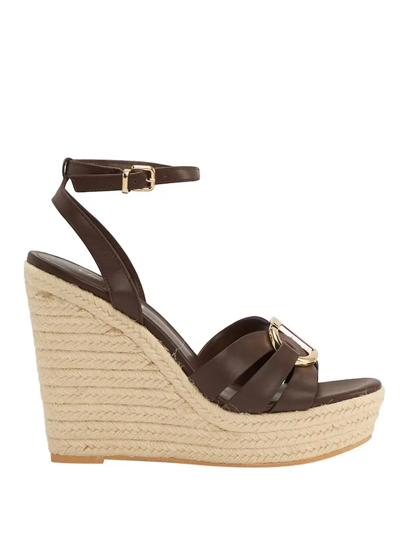 sandalo twin set da donna - marrone