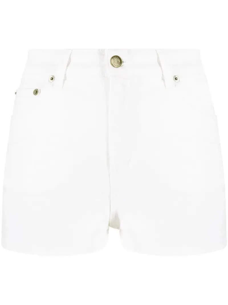 Short bianco ricamo logo floreale