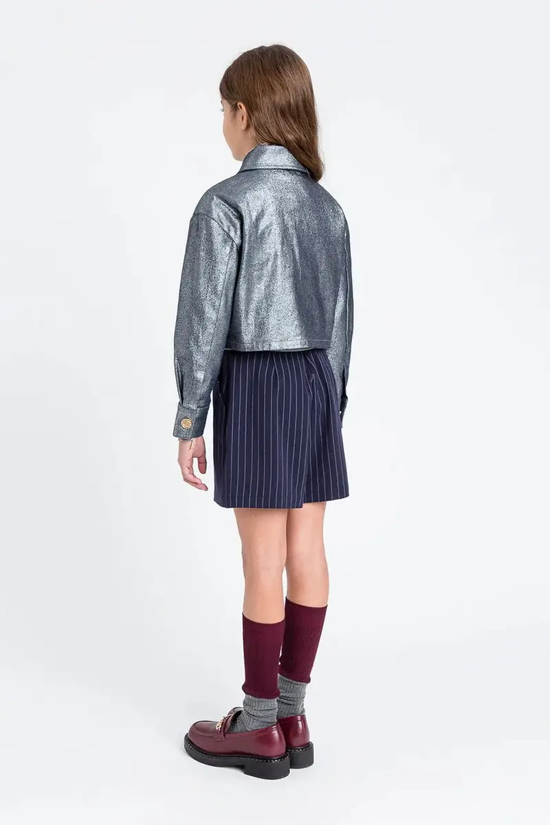 shorts bambino/a colore blu navy 252GJ2041 miniatura 3