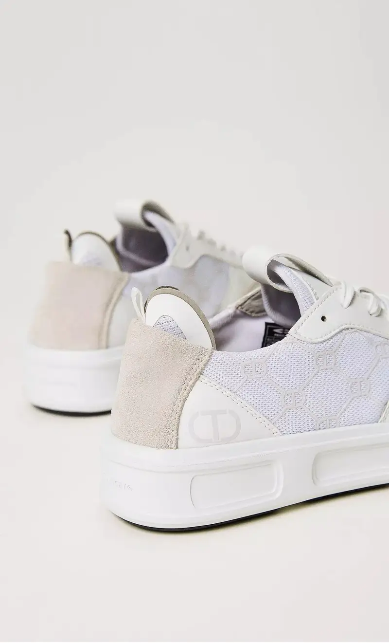 Sneakers fessura x twinset logata, colore bianco miniatura 2