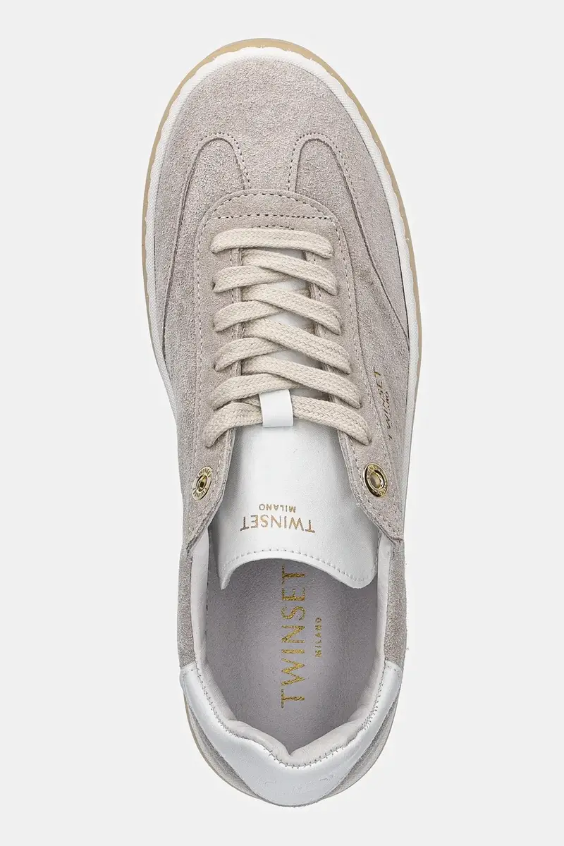 sneakers in camoscio donna colore beige 252TCP026 miniatura 4