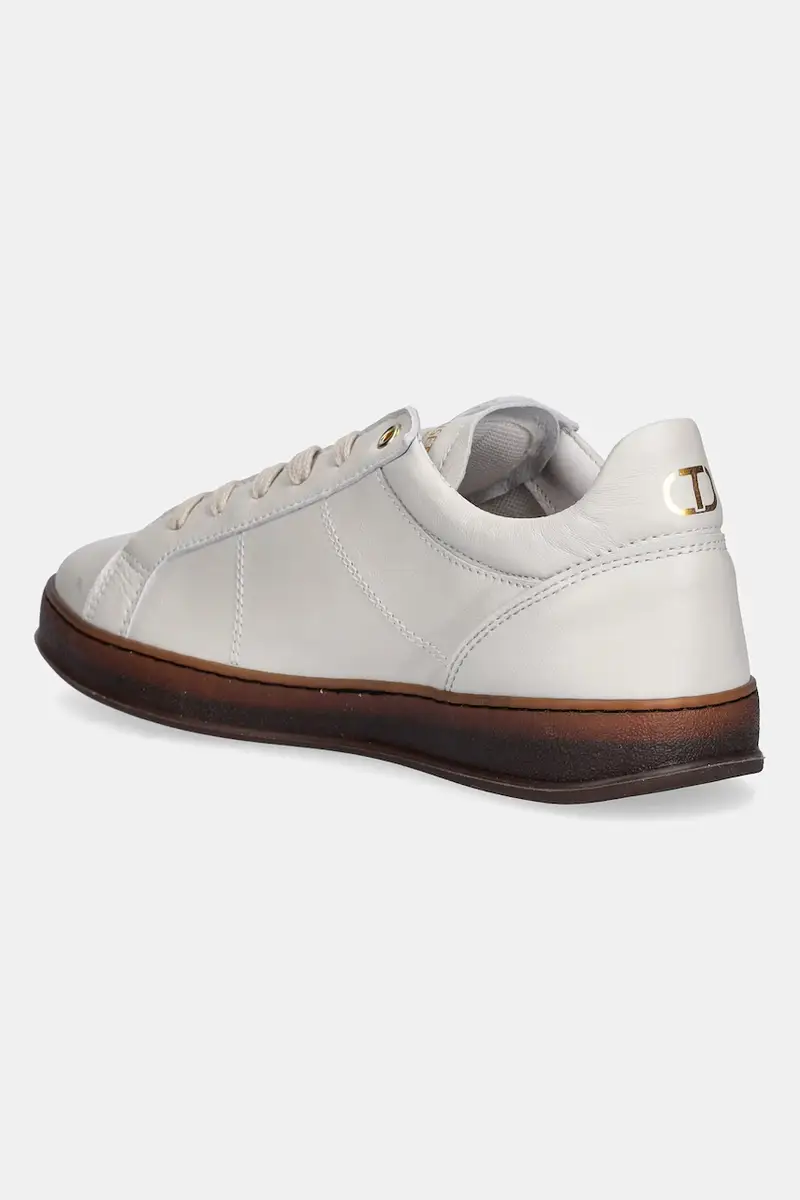 sneakers in pelle donna colore beige 252TGT024 miniatura 3