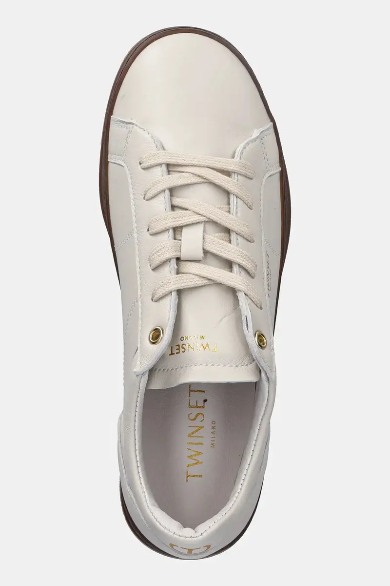 sneakers in pelle donna colore beige 252TGT024 miniatura 4