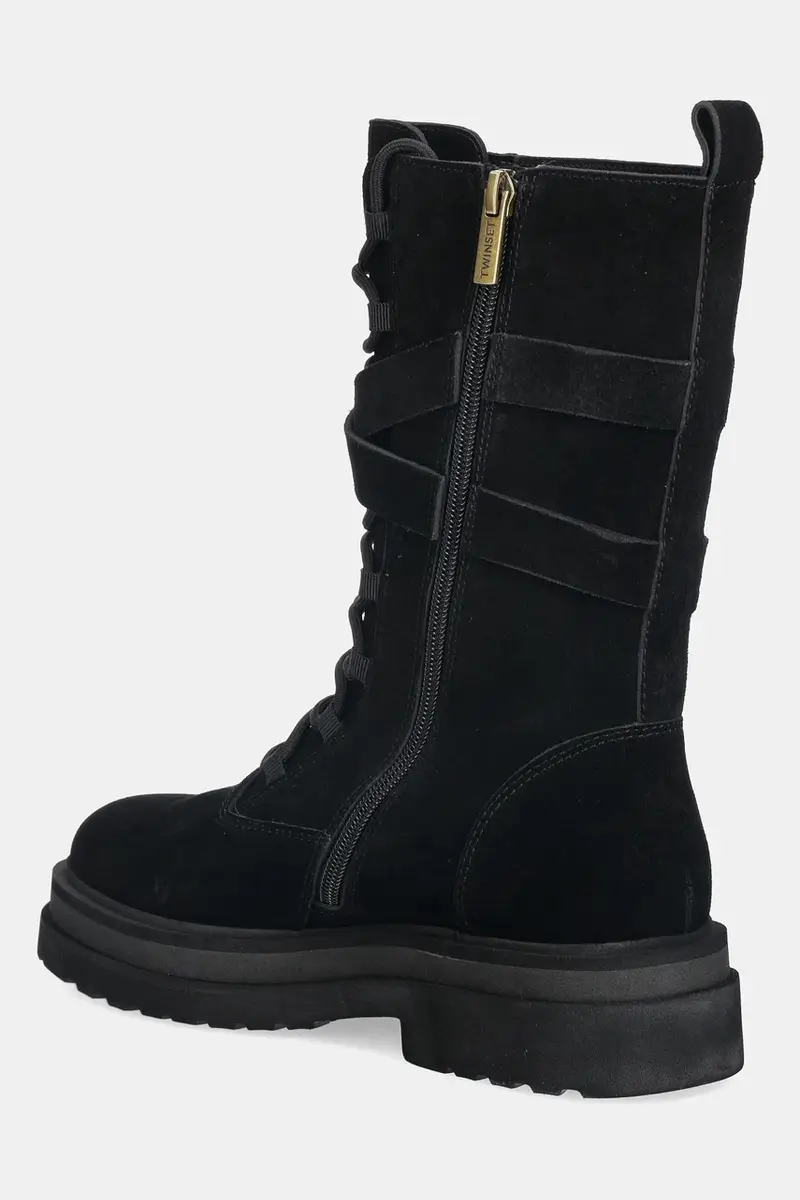 stivaletti alla caviglia in camoscio colore nero 252TGT050 miniatura 3