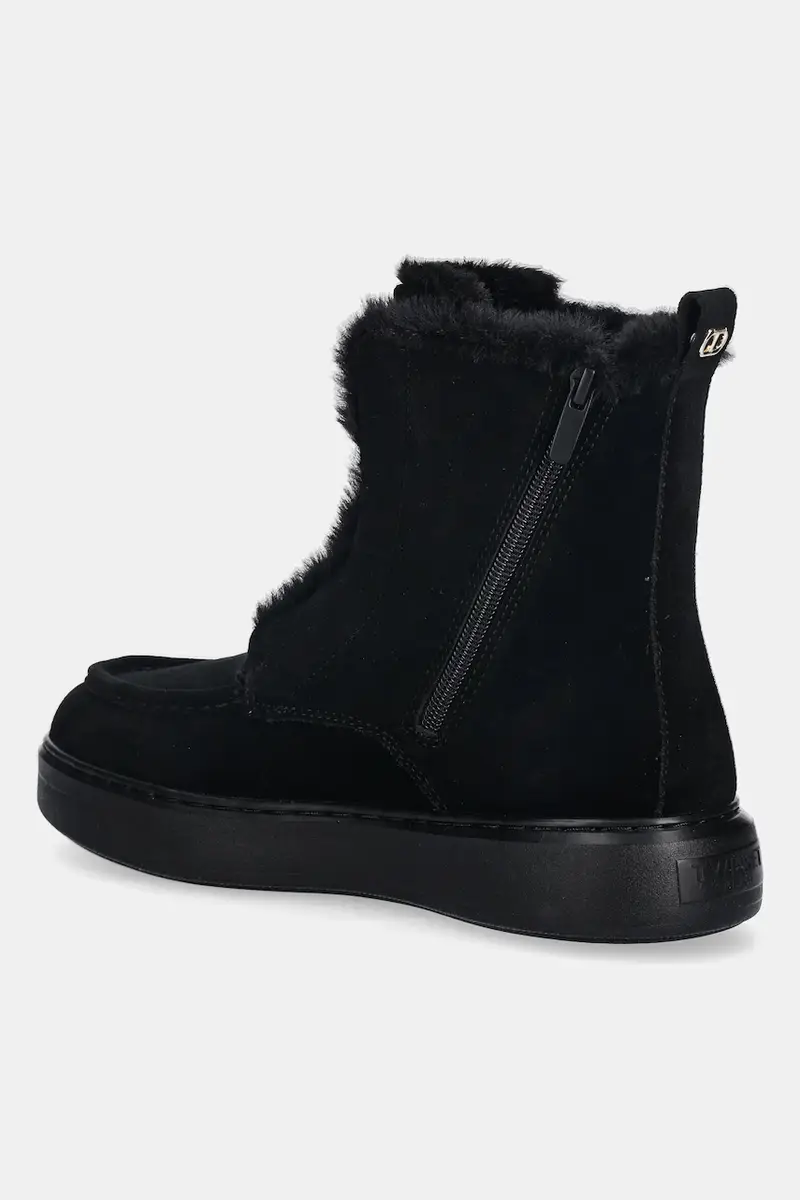 stivaletti alla caviglia in camoscio donna colore nero 252TGT01C miniatura 3