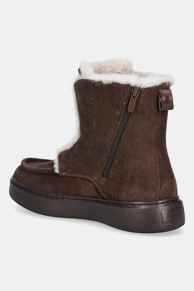 stivaletti alla caviglia in camoscio Marrone miniatura 3