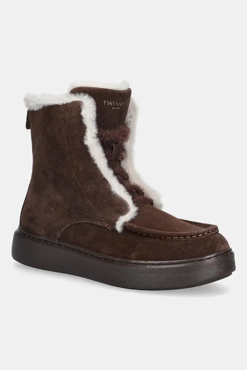 stivaletti alla caviglia in camoscio Marrone