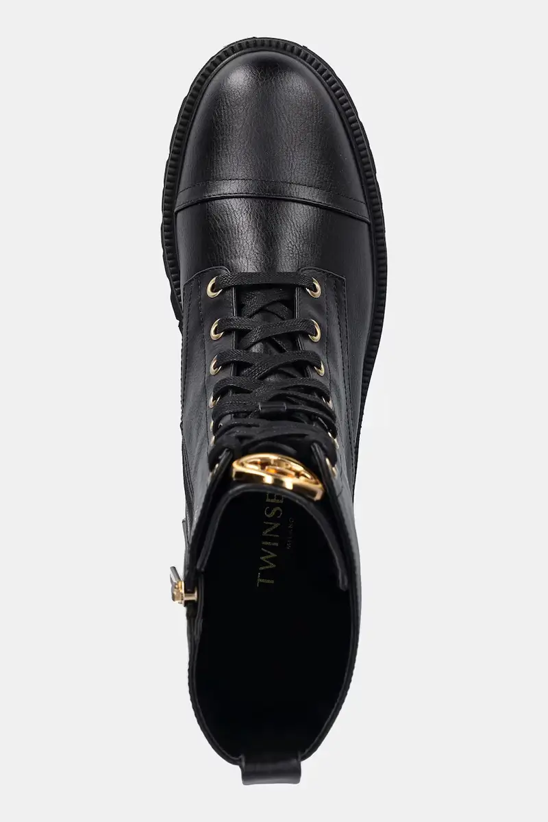 stivali da motociclista in pelle Nero miniatura 4