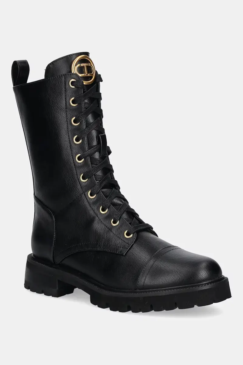 stivali da motociclista in pelle Nero