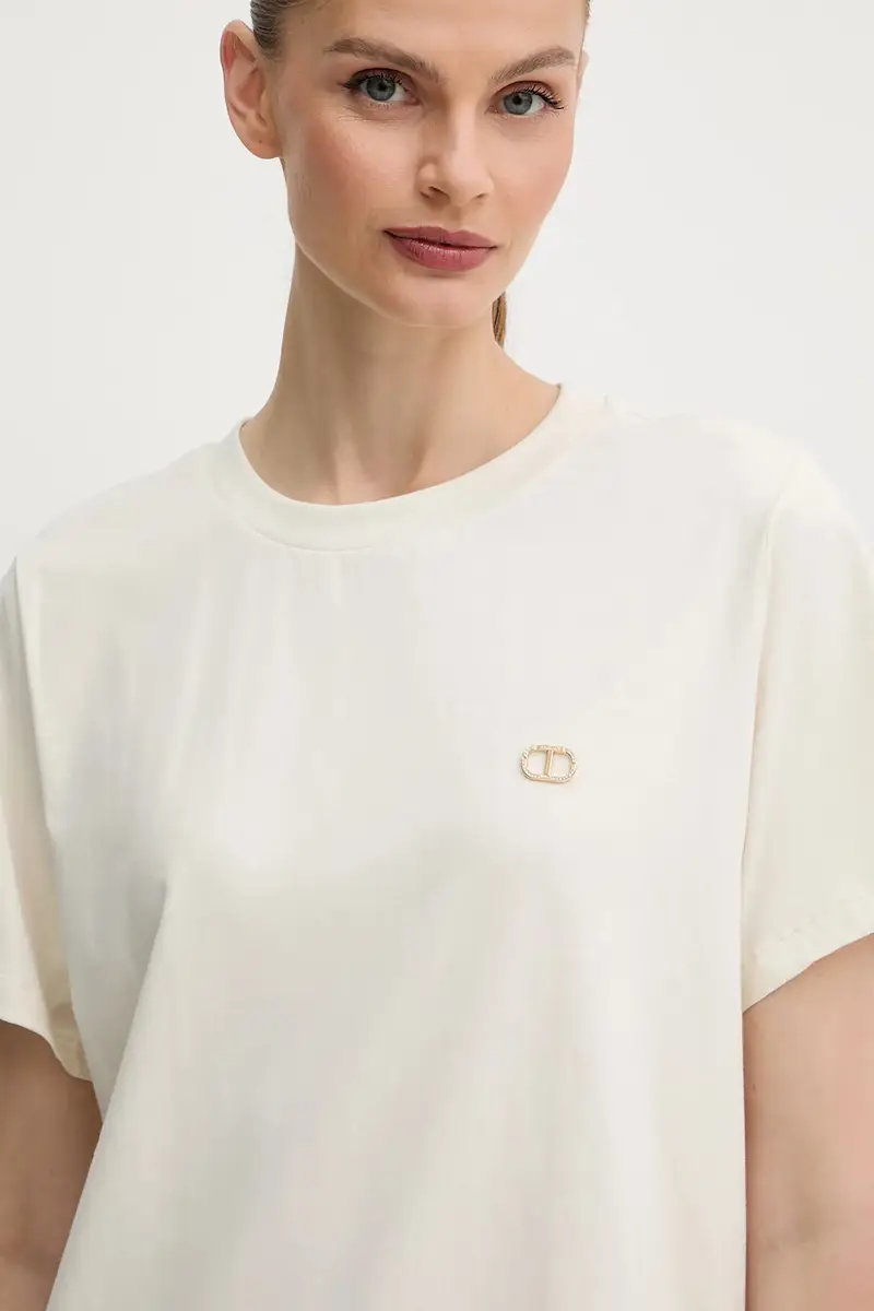 Twinset T-shirt Beige 4215862 miniatura 4