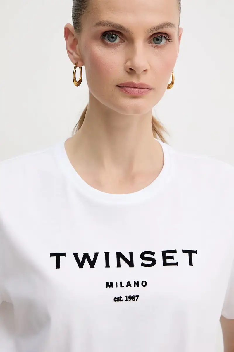 Twinset T-shirt Bianco 4215936 miniatura 4