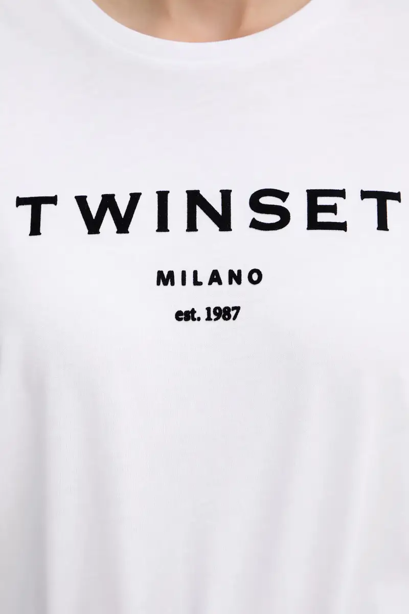 Twinset T-shirt Bianco 4215936 miniatura 5