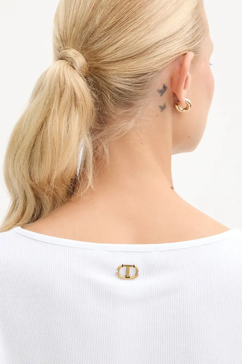 Twinset T-shirt Bianco 4215941 miniatura 5