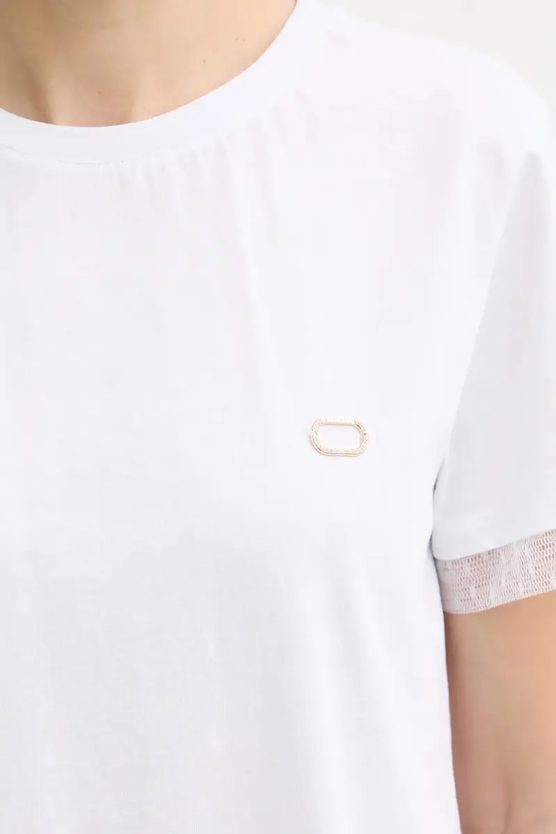 Twinset T-shirt Bianco 4215945 miniatura 5