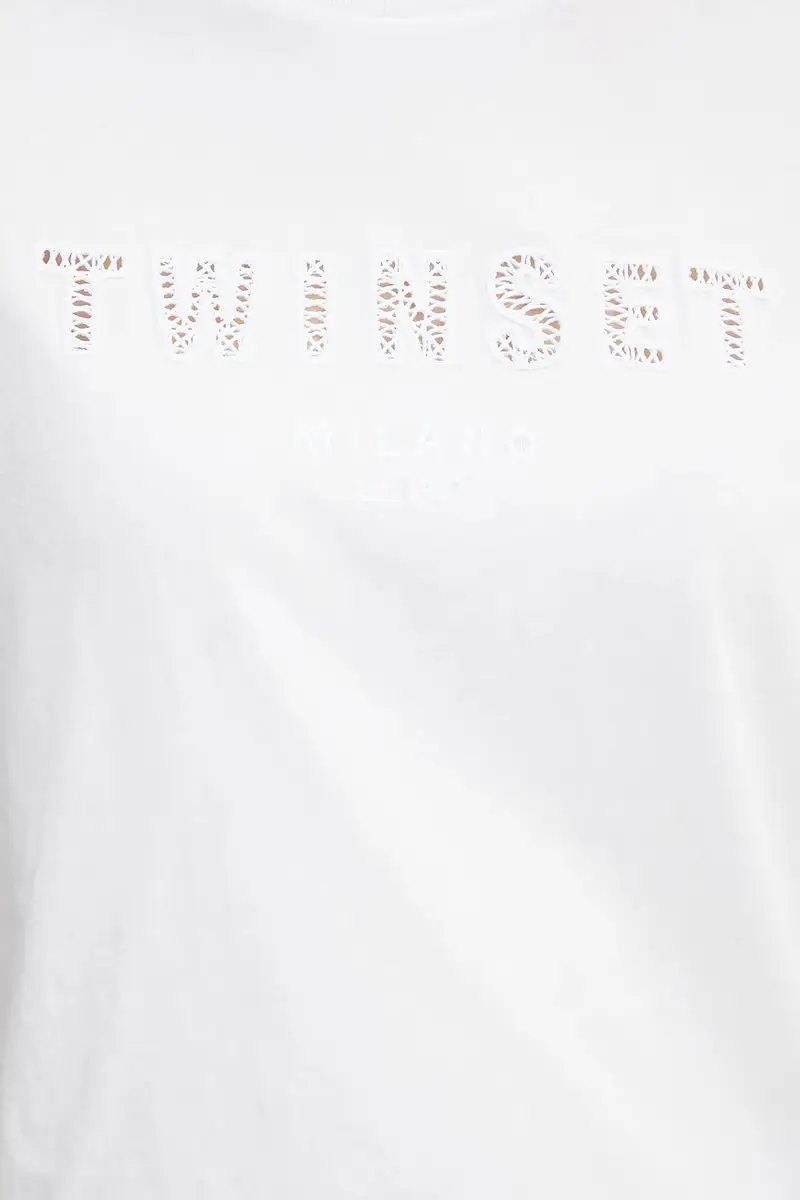 Twinset T-shirt Donna Bianco 3242922 miniatura 5