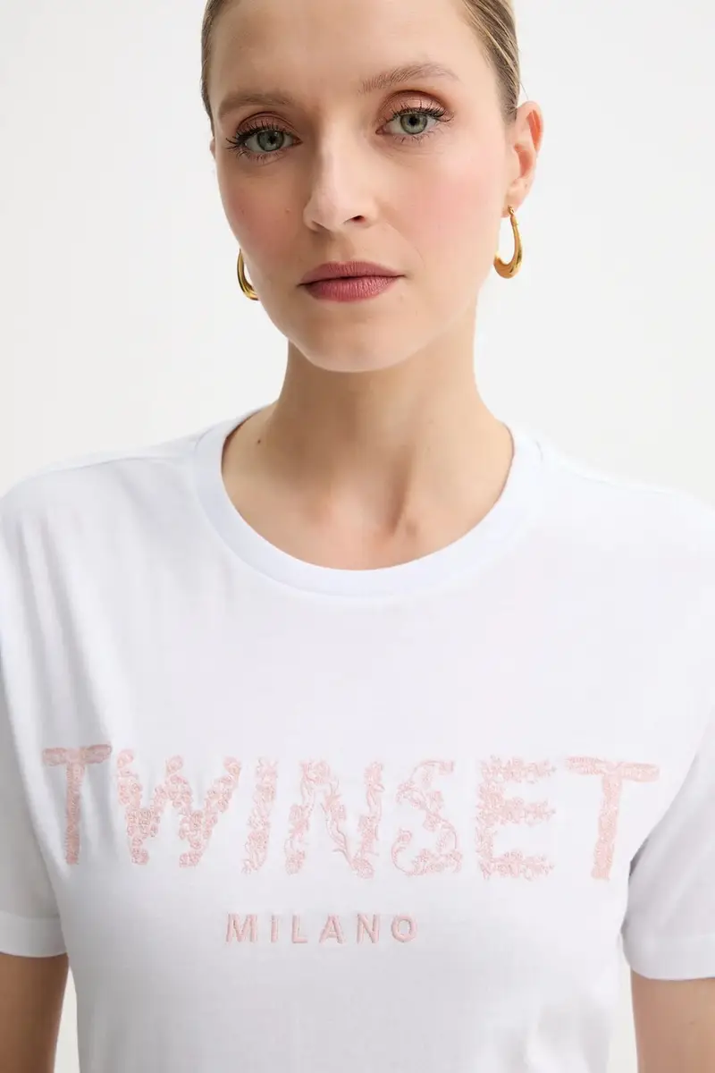 Twinset T-shirt Donna Bianco 3124417 miniatura 4