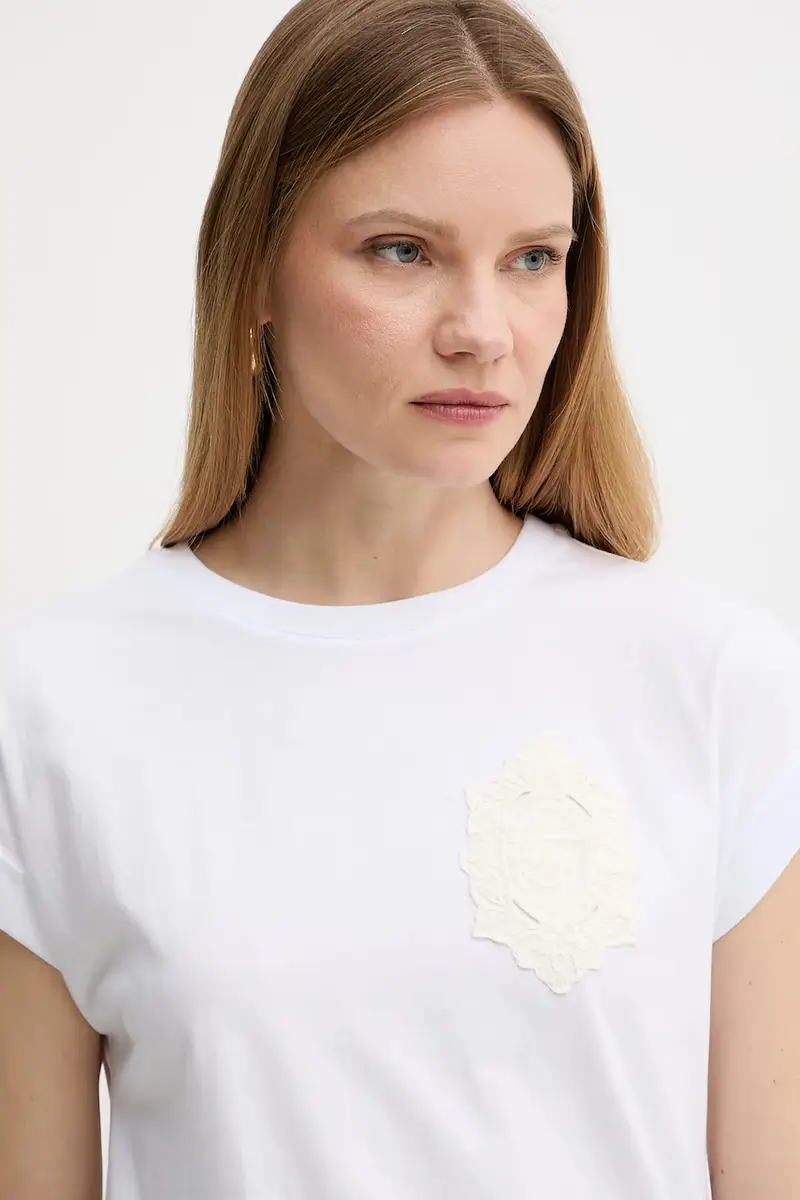 Twinset T-shirt Donna Bianco 3124619 miniatura 4