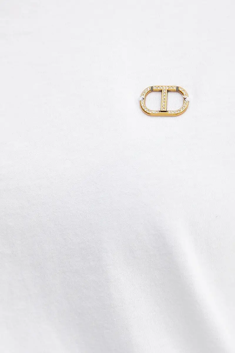 Twinset T-shirt Donna Bianco 3301157 miniatura 5