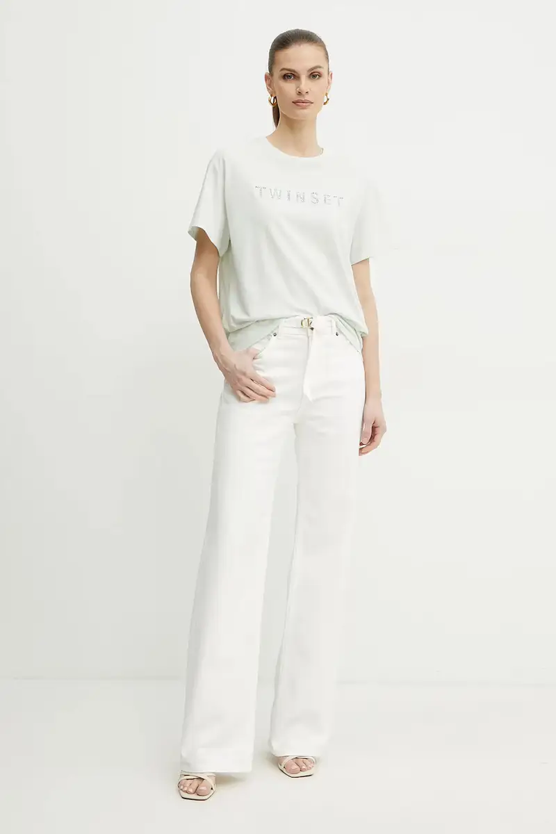 Twinset T-shirt Donna Verde 3349757 miniatura 2