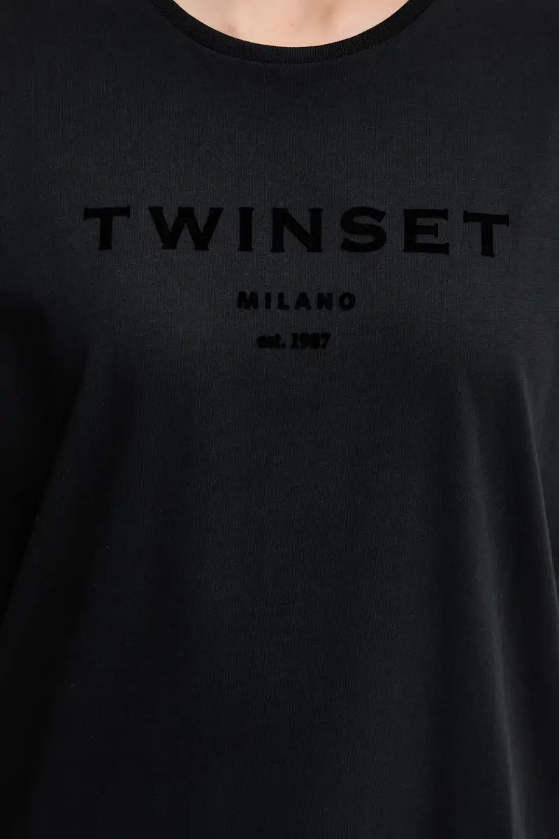 Twinset T-shirt Nero 4216122 miniatura 5