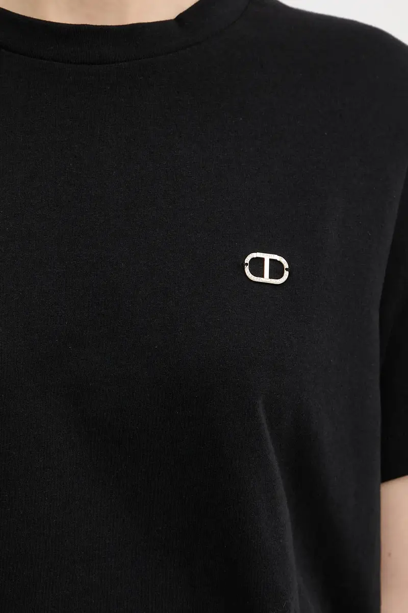 Twinset T-shirt Nero 4216128 miniatura 5