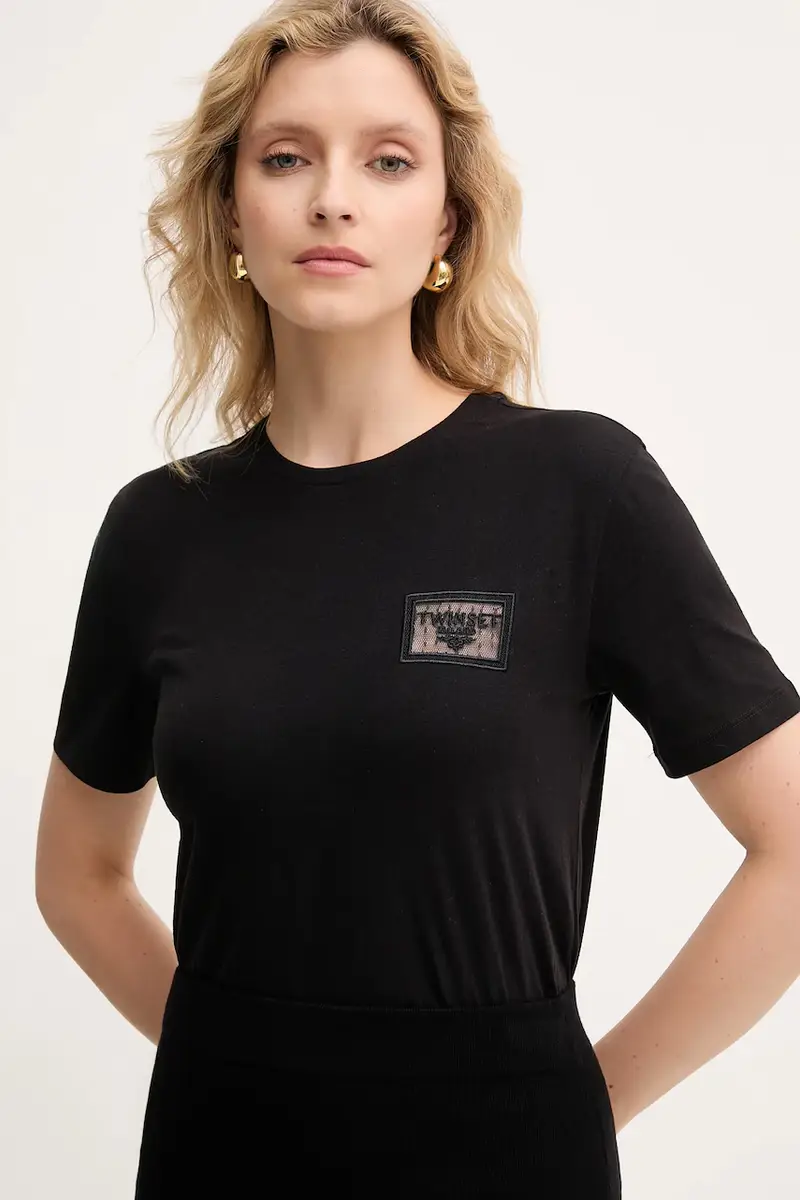 Twinset T-shirt Nero 4216137 miniatura 4