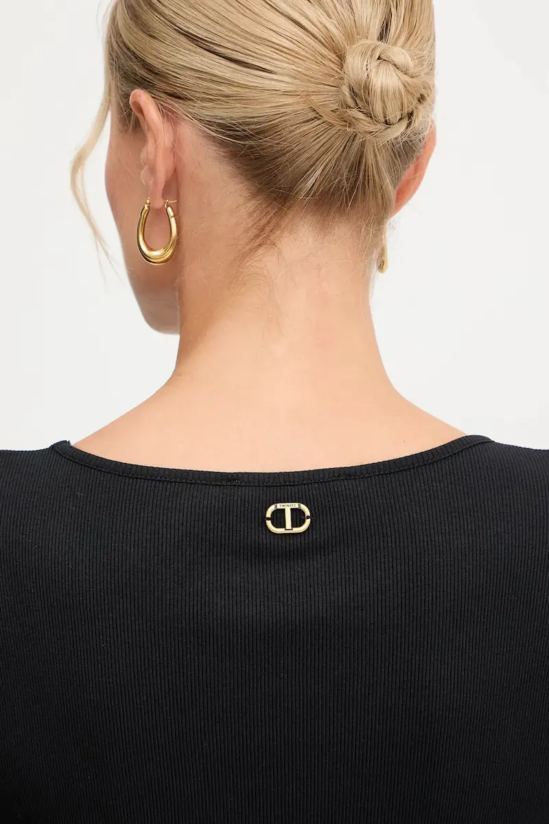 Twinset T-shirt Nero 4216171 miniatura 5