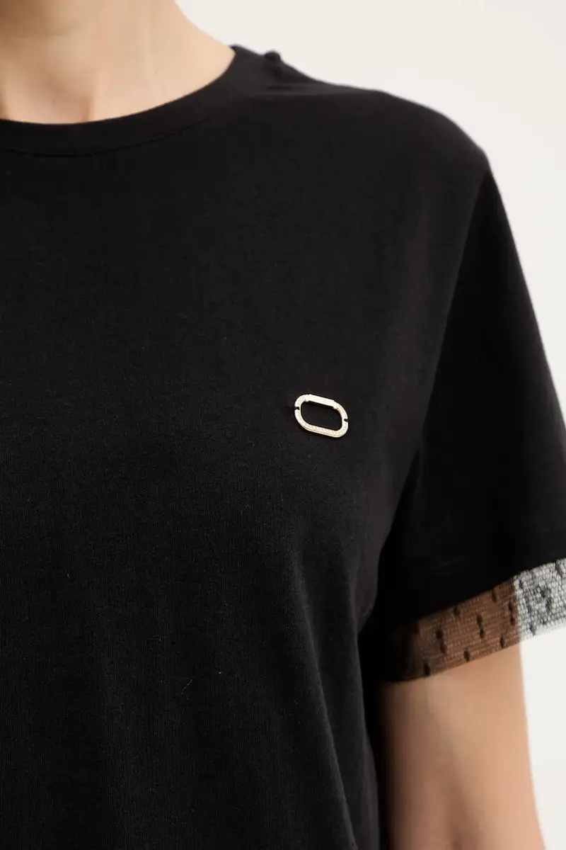 Twinset T-shirt Nero 4216218 miniatura 5