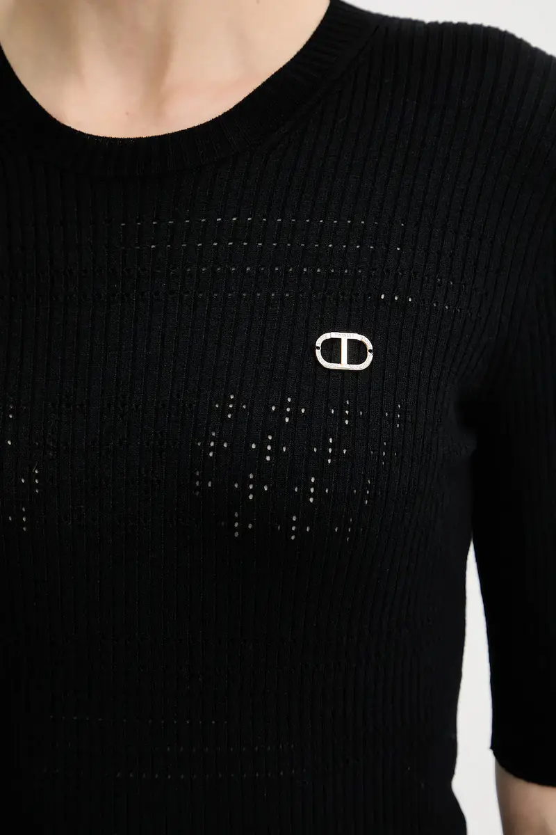 Twinset T-shirt Nero 4216126 miniatura 5