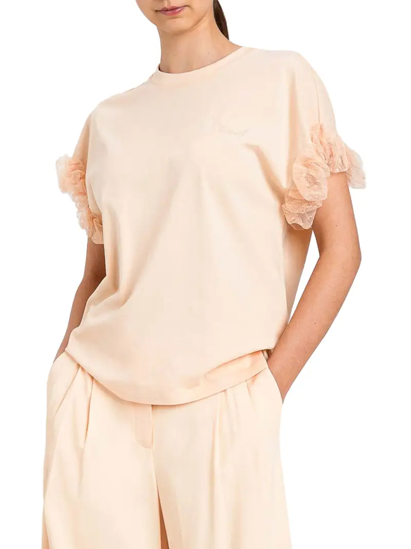 t-shirt twin set da donna - rosa