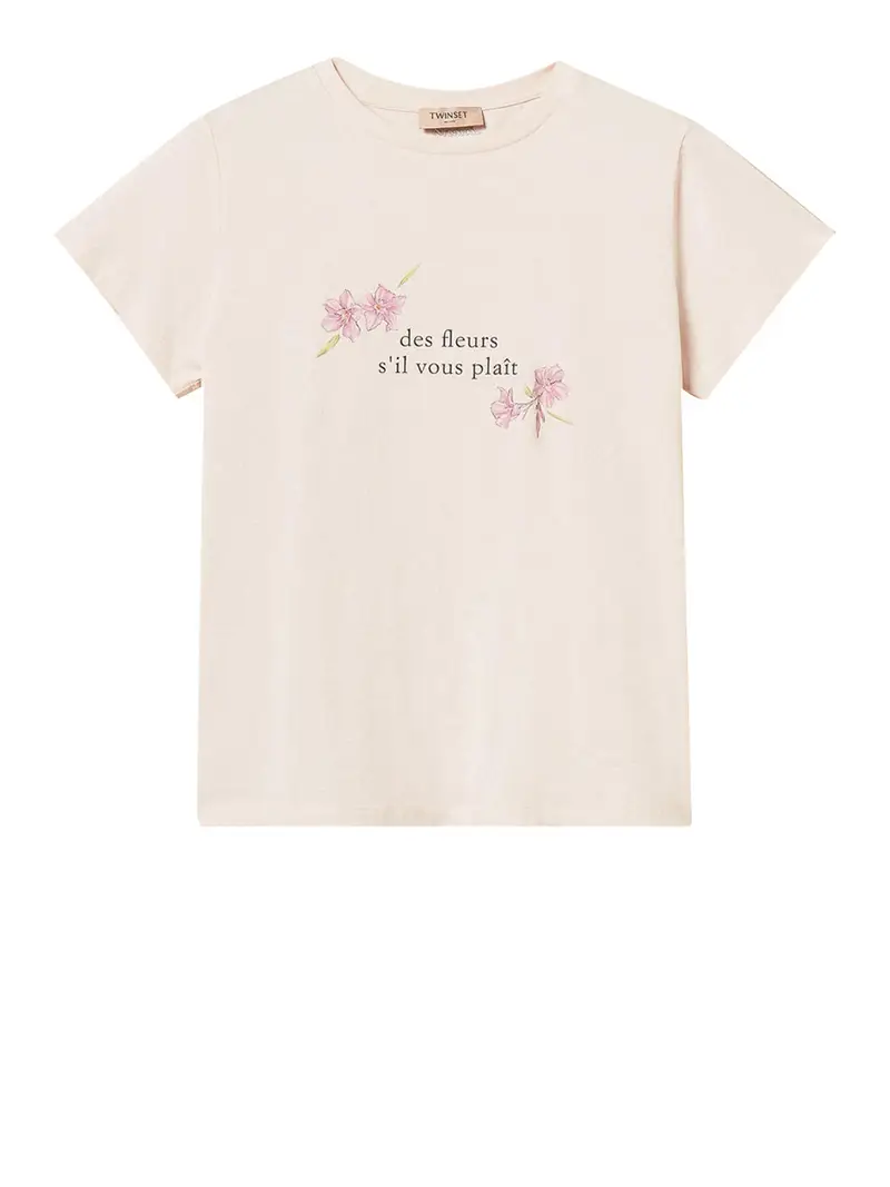 t-shirt twin set da donna - rosa