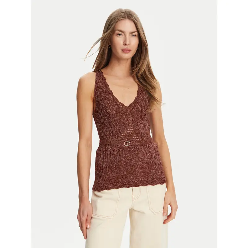 Twinset Top Marrone 3223204