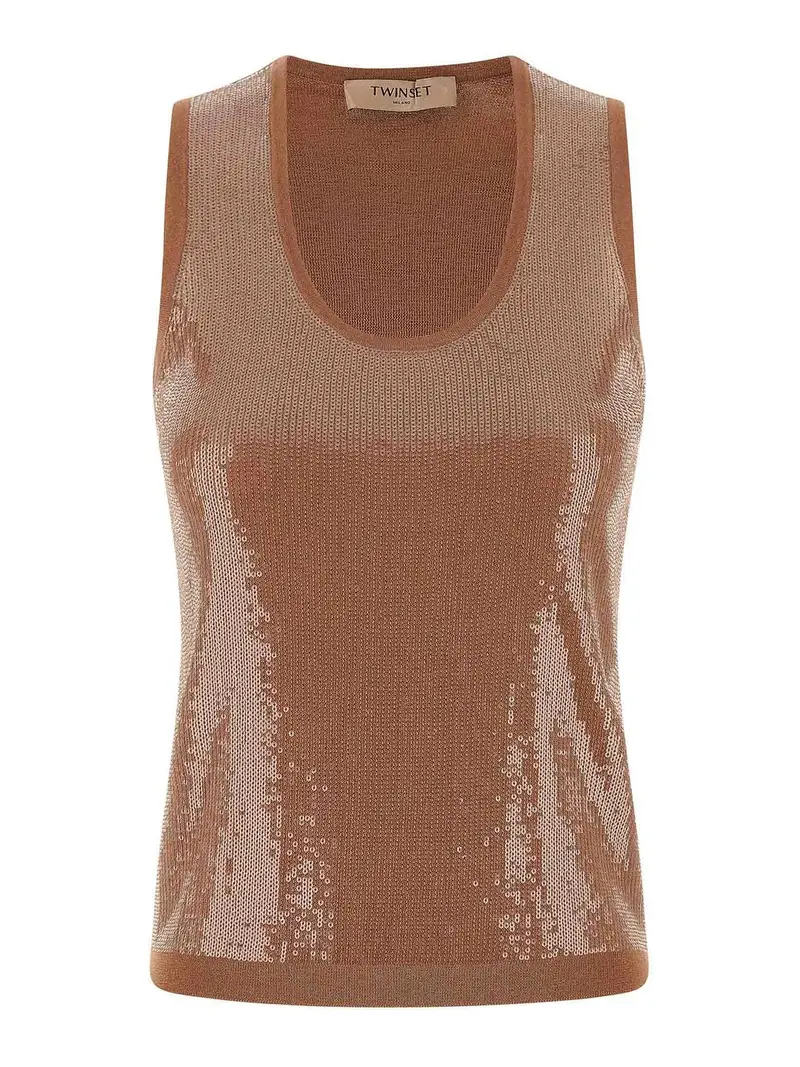 Twinset Top Marrone 4356046