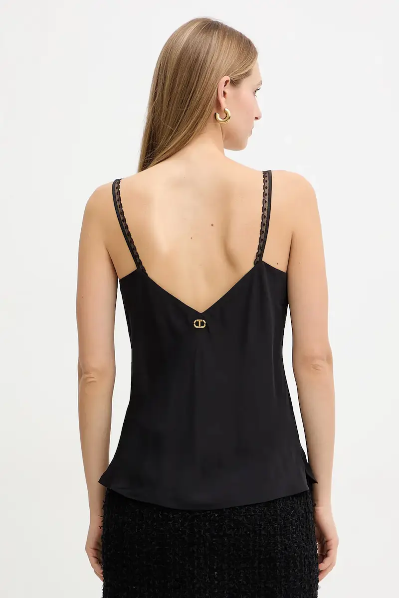 top con seta Nero miniatura 3