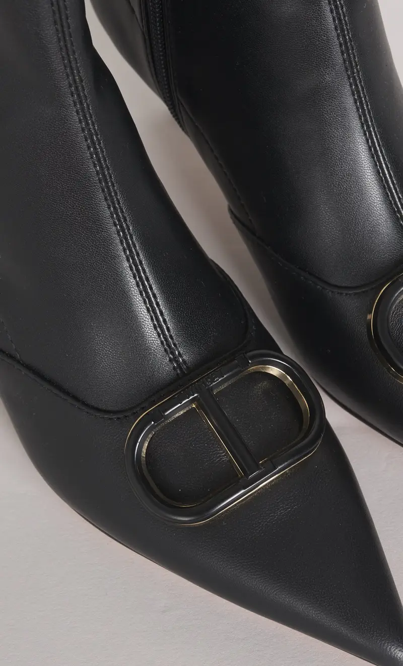 Tronchetto twinset con logo oval t, colore nero miniatura 2