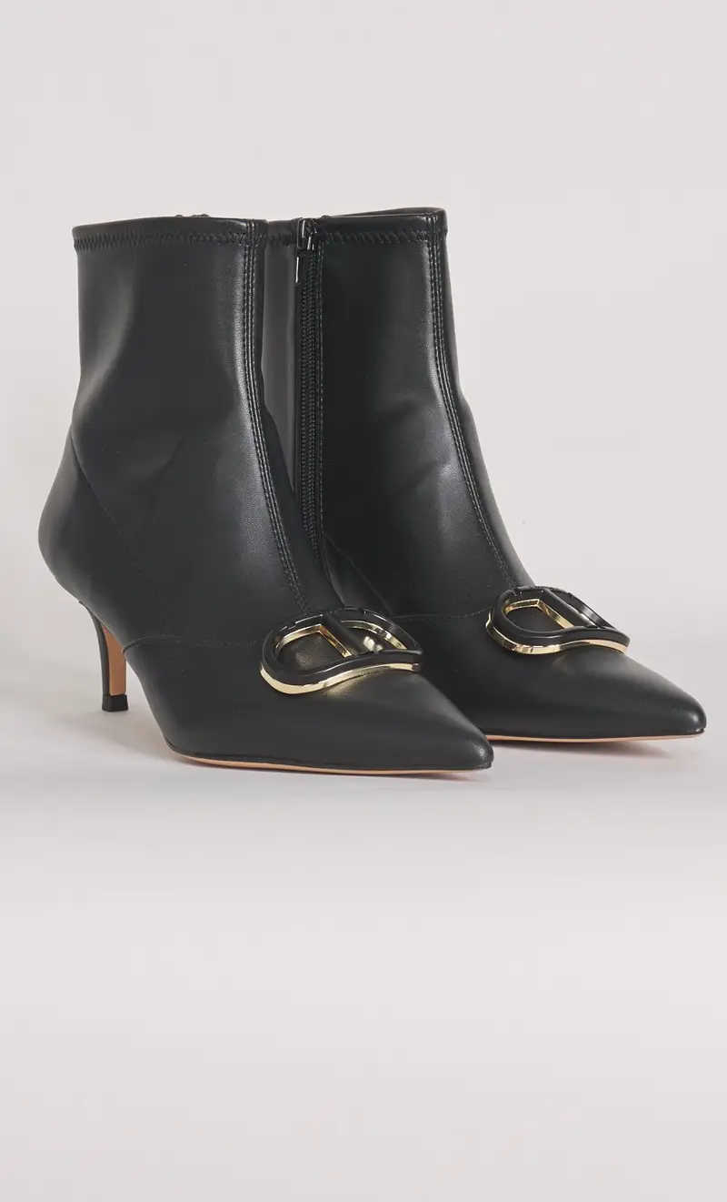 Tronchetto twinset con logo oval t, colore nero