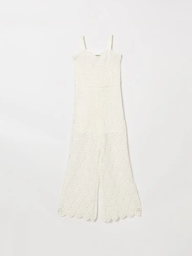 tuta kids/junior in pizzo bianco