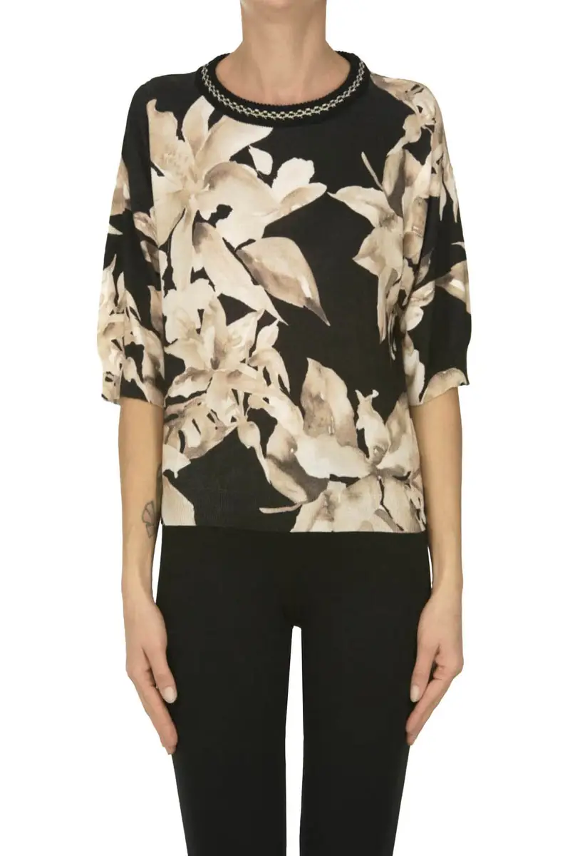 Pullover stampa floreale