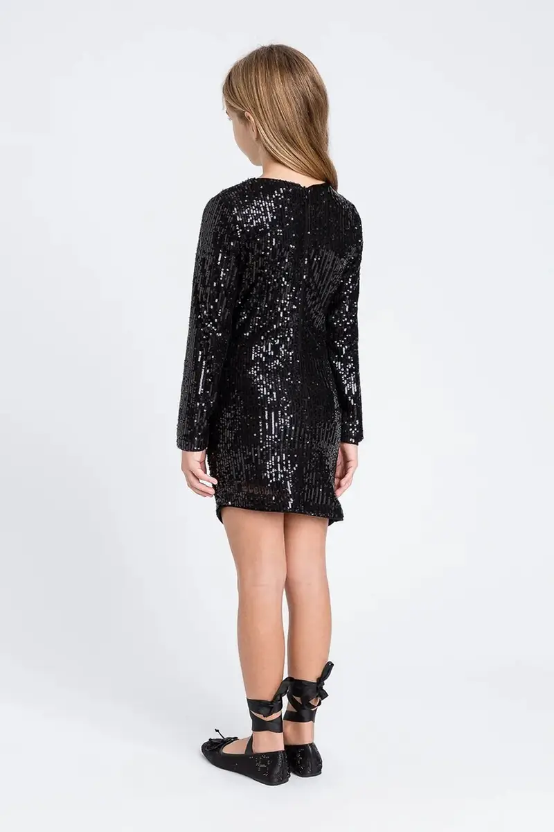 vestito bambina Nero miniatura 5