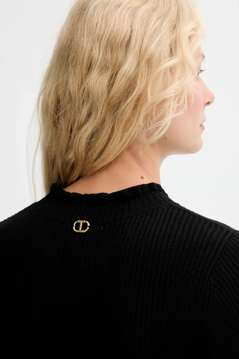 vestito con lana Nero miniatura 4