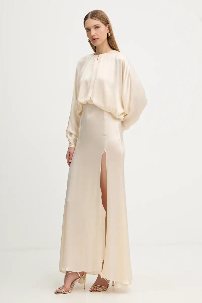 vestito con seta Beige miniatura 2