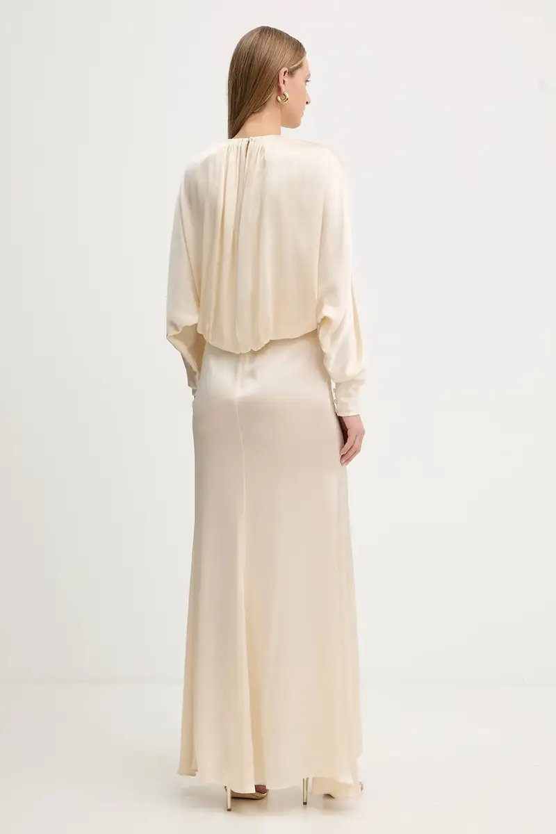 vestito con seta Beige miniatura 3