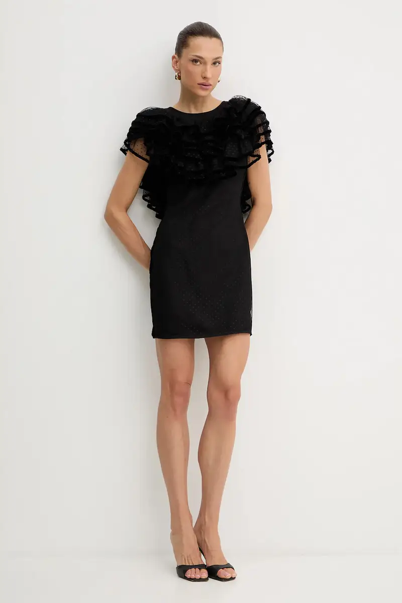 vestito con seta Nero miniatura 2