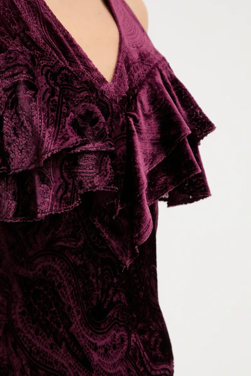 vestito con seta Violetto miniatura 5