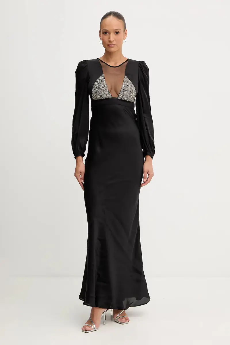 vestito di viscosa Nero miniatura 2