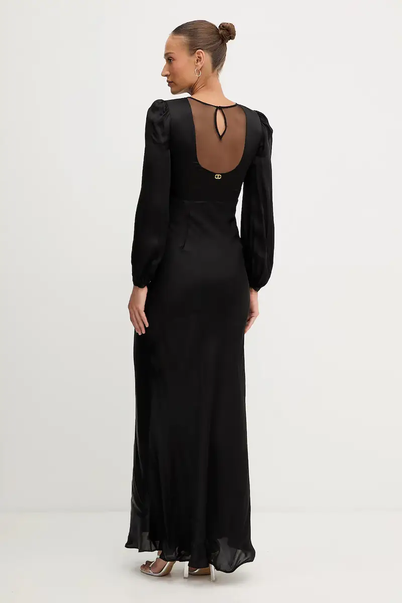 vestito di viscosa Nero miniatura 3