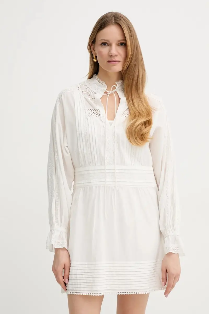 vestito in cotone colore beige 251TP2380