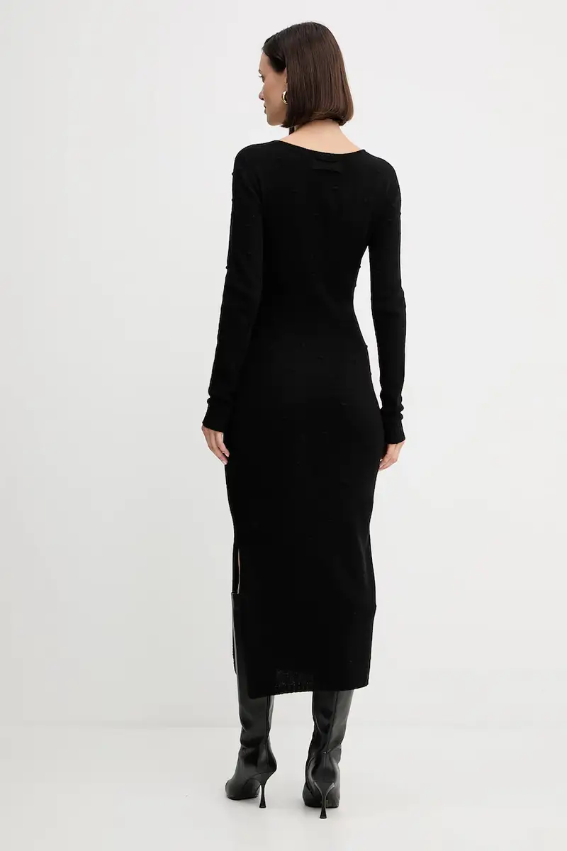 vestito in lana Nero miniatura 2